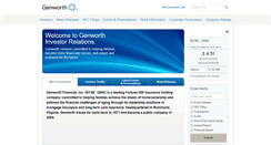 Desktop Screenshot of investor.genworth.com